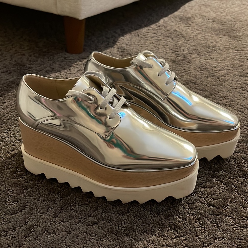 STELLA MCCARTNEY ELYSE PLATFORMS SIZE 34.5